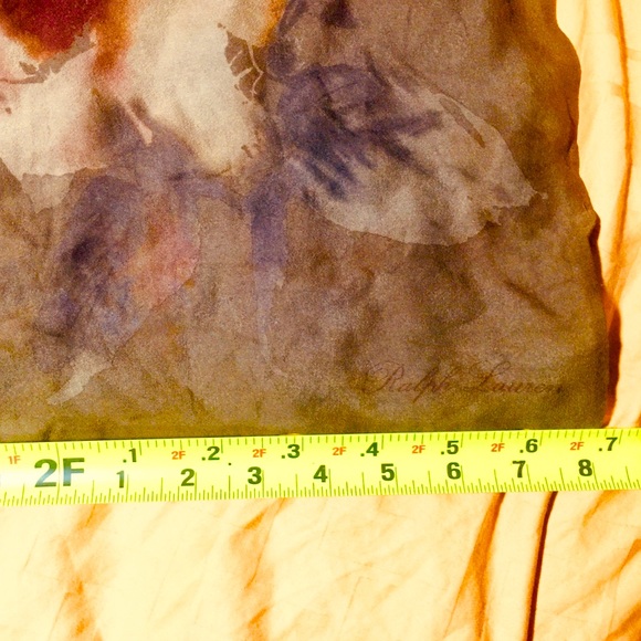 Vintage Ralph Lauren silk floral square scarf - Picture 6 of 8